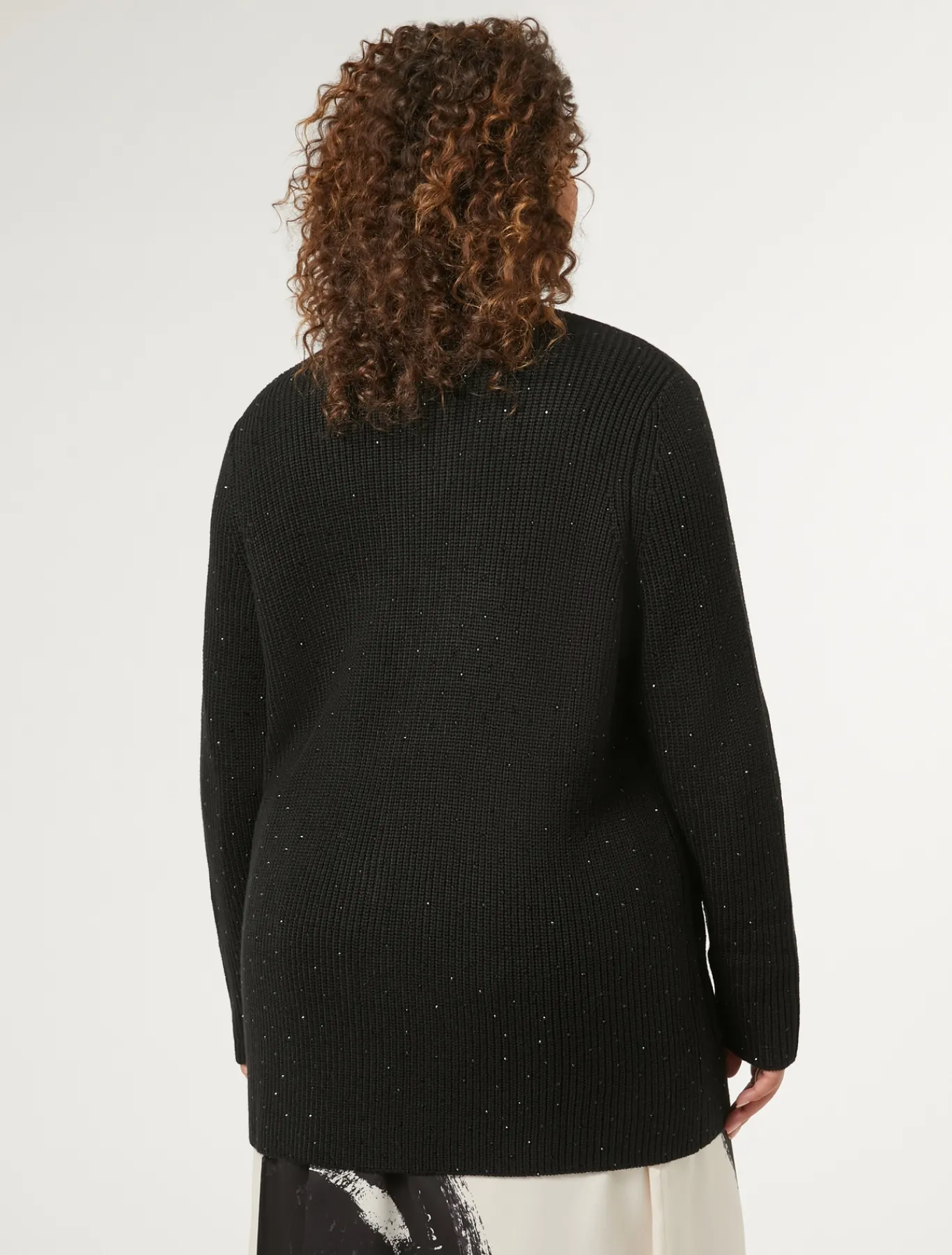 Marina Rinaldi Cardigan en laine mélangée avec strass NOIR Discount