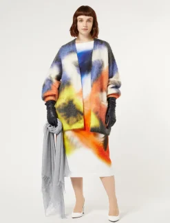 Marina Rinaldi Cardigan en mohair mélangé NOIR Clearance