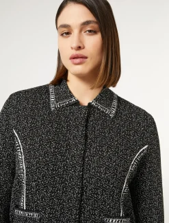 Marina Rinaldi Cardigan en viscose jacquard NOIRBLANC Hot