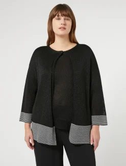 Marina Rinaldi Cardigan en viscose lurex NOIR Best