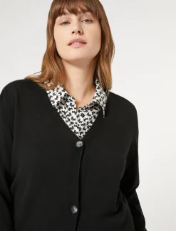 Marina Rinaldi Cardigan en viscose stretch NOIR New