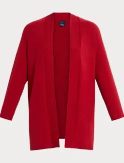 Marina Rinaldi Cardigan en viscose stretch crêpe ROUGE New