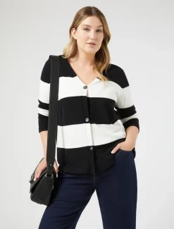 Marina Rinaldi Cardigan en viscose stretch NOIR Best