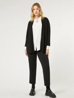 Marina Rinaldi Cardigan en viscose stretch crêpe NOIR Outlet