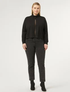 Marina Rinaldi Cardigan en viscose stretch NOIR Fashion