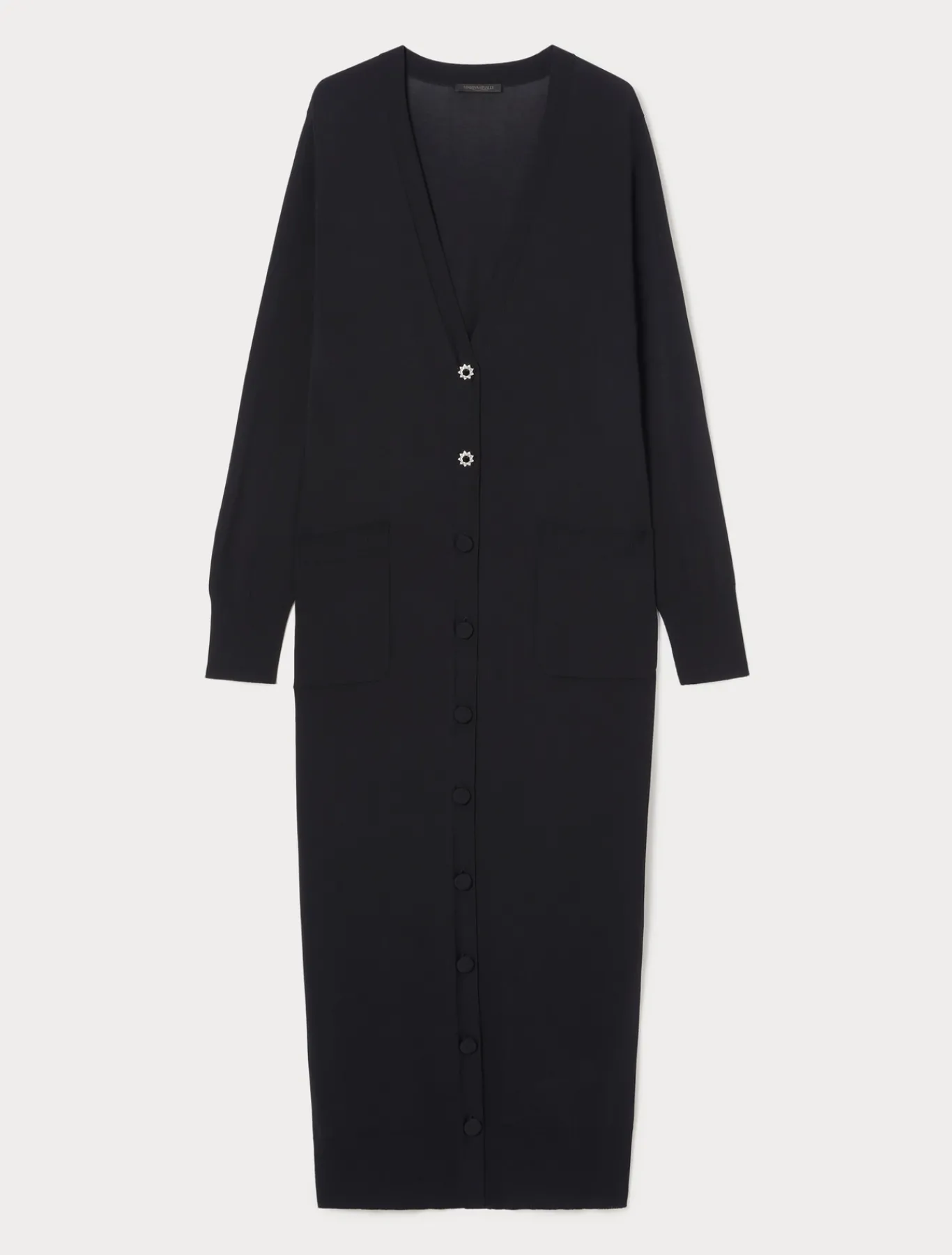 Marina Rinaldi Cardigan long en viscose NOIR Outlet