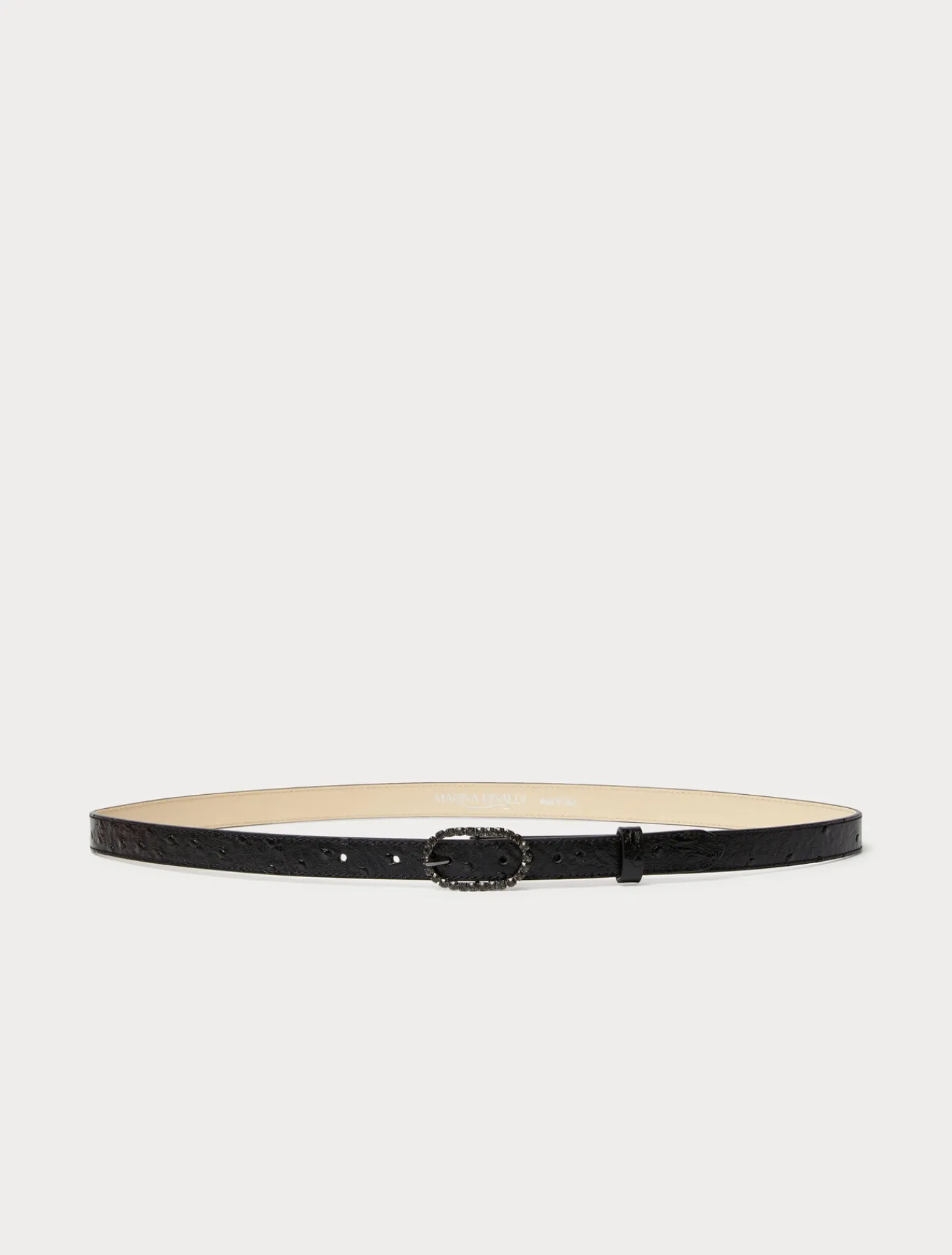 Marina Rinaldi Ceinture en cuir à imprimé animalier NOIR Discount
