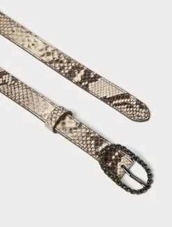 Marina Rinaldi Ceinture en cuir à imprimé animalier ROCHE Discount