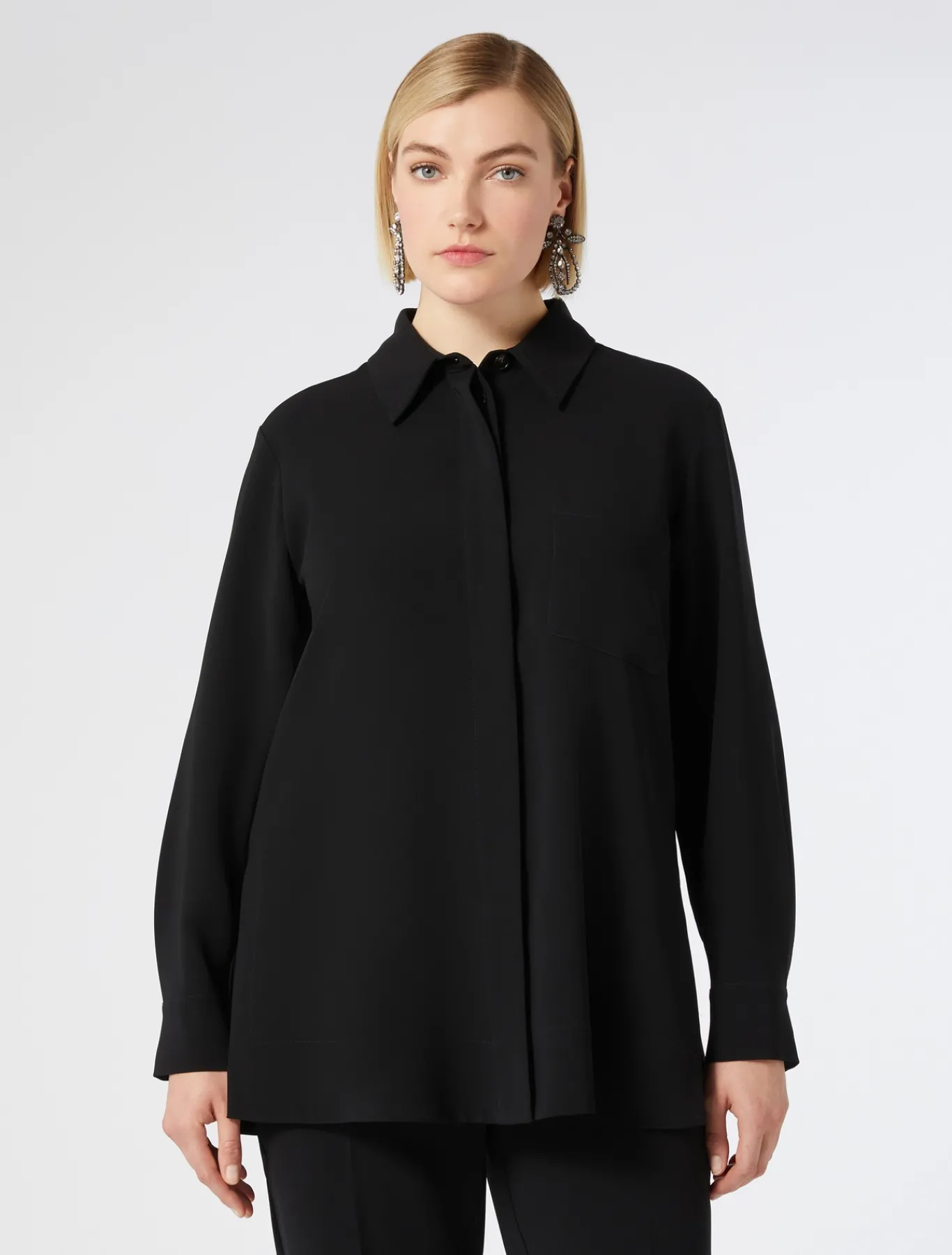 Marina Rinaldi Chemise en cady triacétate NOIR Outlet