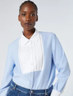 Marina Rinaldi Chemise en coton Oxford AZURE Hot