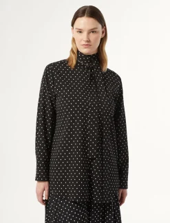 Marina Rinaldi Chemise en crêpe de Chine imprimé NOIR Online