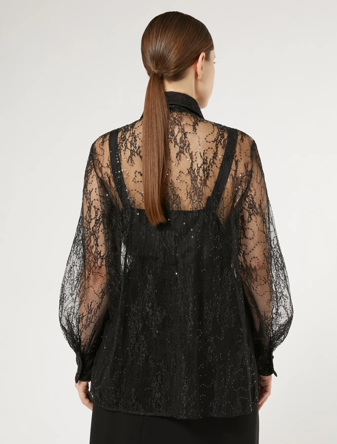 Marina Rinaldi Chemise en dentelle à paillettes NOIR Hot