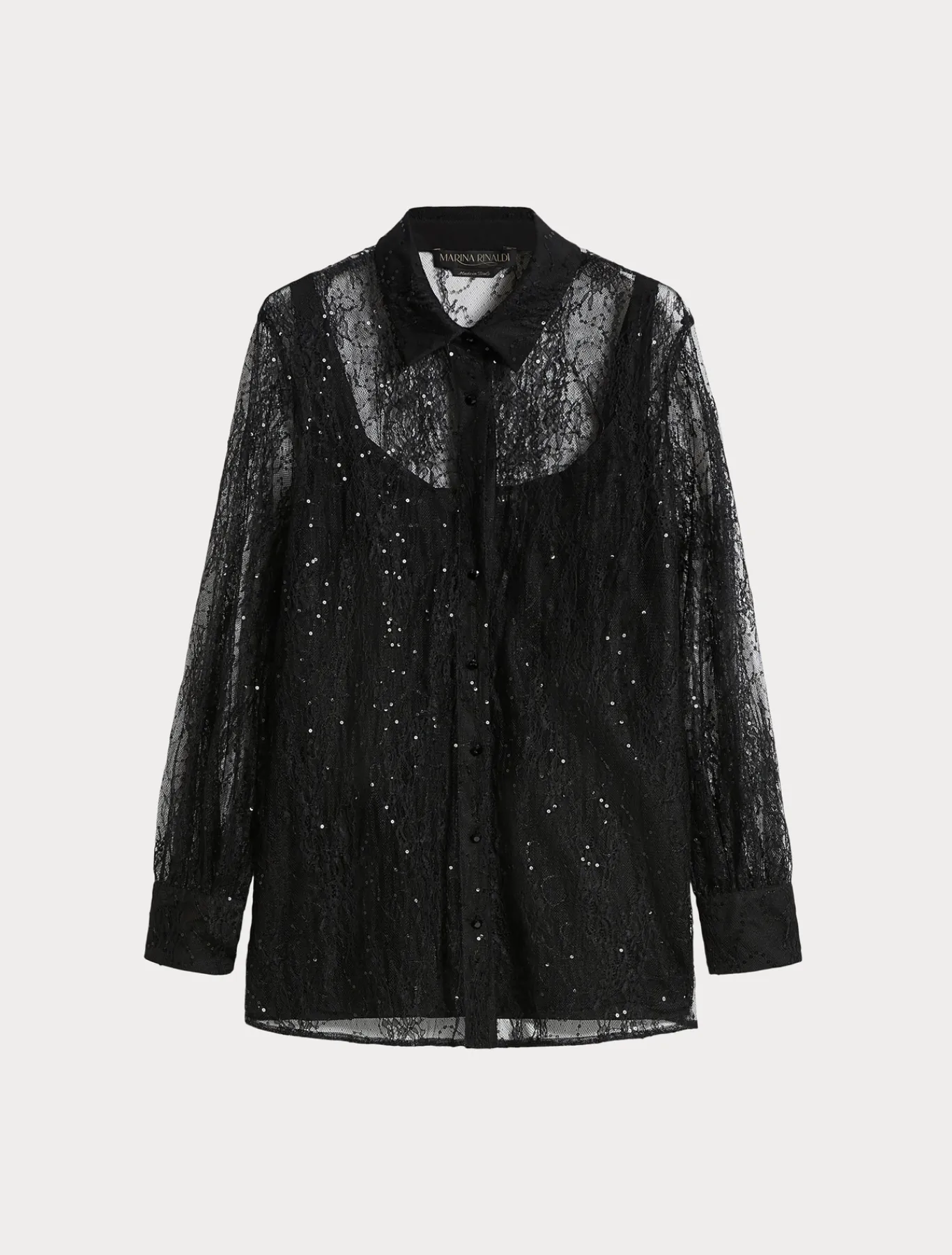Marina Rinaldi Chemise en dentelle à paillettes NOIR Hot