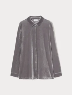 Marina Rinaldi Chemise en jersey de velours GRISFONCE Discount