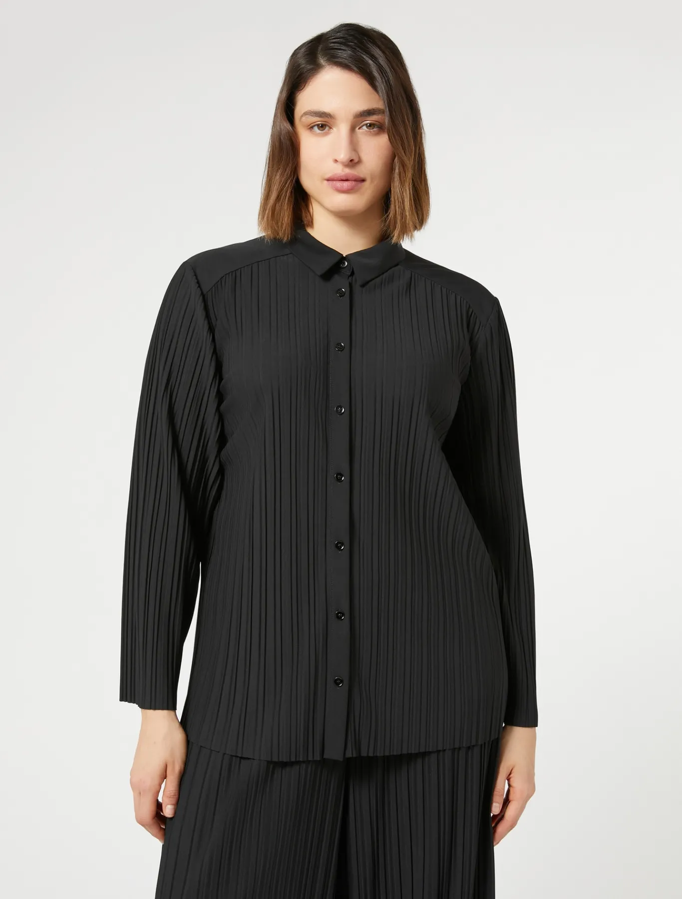 Marina Rinaldi Chemise en jersey plissé NOIR New