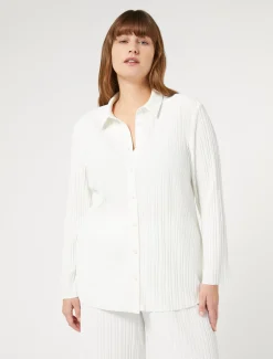 Marina Rinaldi Chemise en jersey plissé BLANC Sale