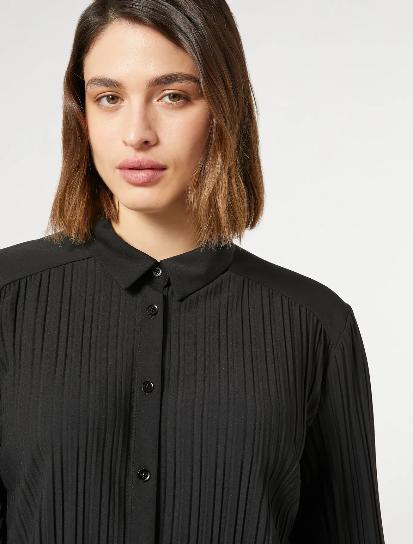 Marina Rinaldi Chemise en jersey plissé NOIR New