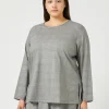 Marina Rinaldi Chemise en laine foulée NOIRBLANC Sale