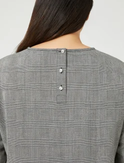Marina Rinaldi Chemise en laine foulée NOIRBLANC Sale