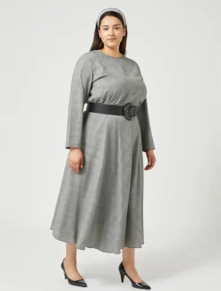 Marina Rinaldi Chemise en laine foulée NOIRBLANC Sale