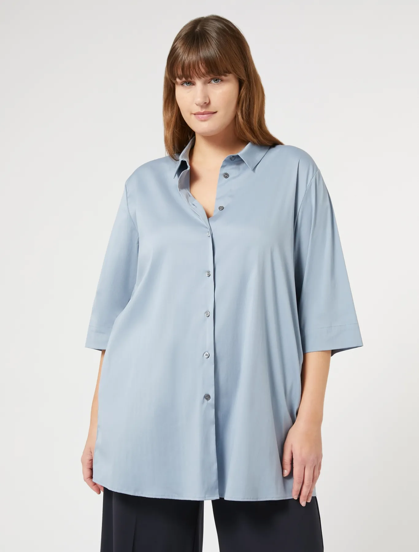 Marina Rinaldi Chemise en popeline GRISBLEU Online