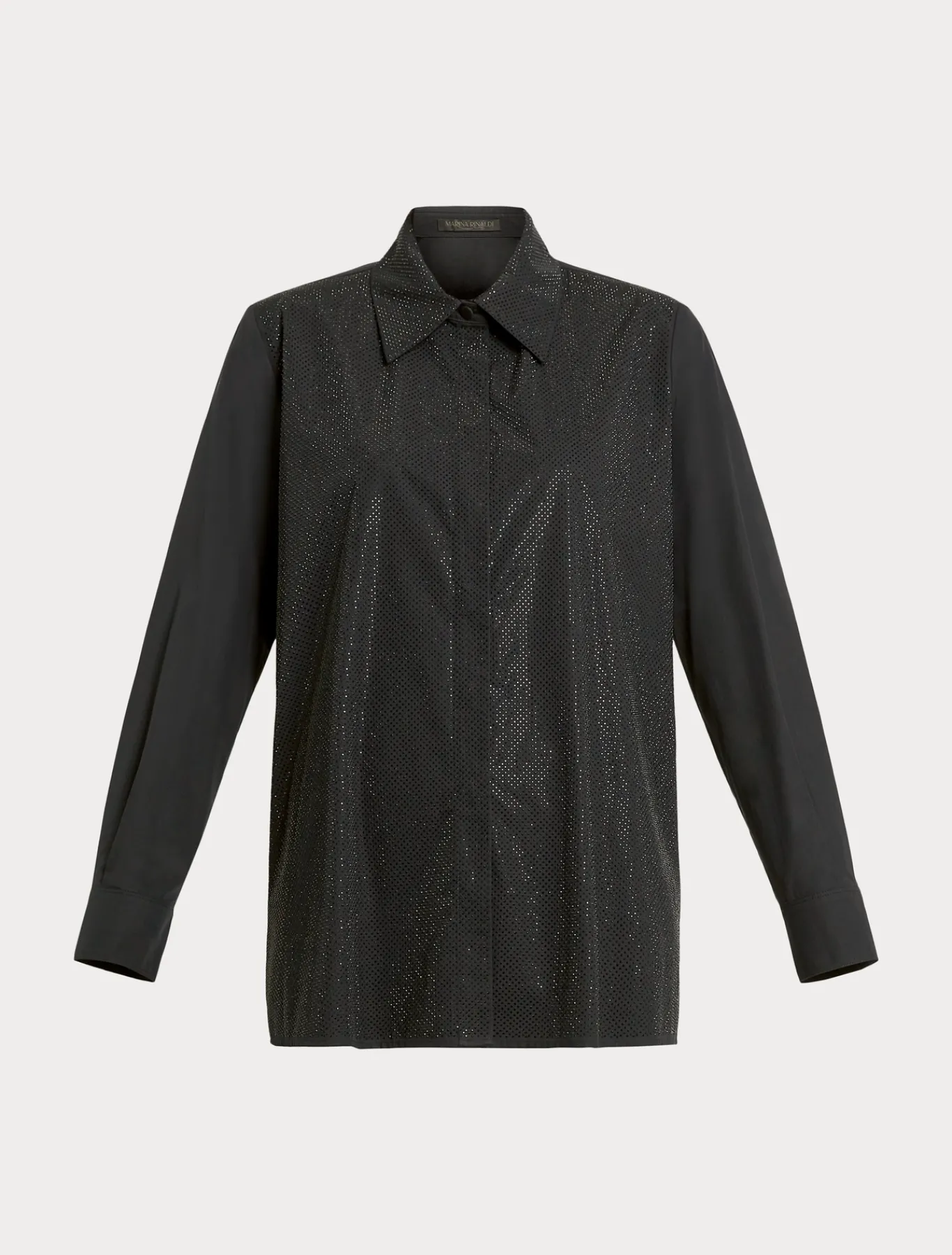 Marina Rinaldi Chemise en popeline avec strass NOIR Discount