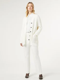 Marina Rinaldi Chemise en popeline avec strass BLANCNEUTRE Clearance