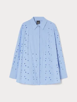 Marina Rinaldi Chemise en popeline brodée GRISBLEU Best