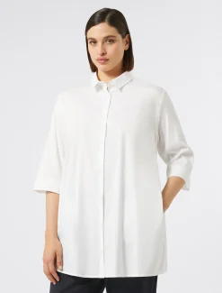 Marina Rinaldi Chemise en popeline de coton mélangé BLANCNEUTRE Sale