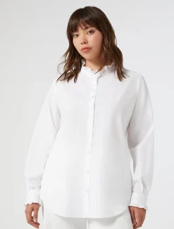 Marina Rinaldi Chemise en popeline de coton BLANCNEUTRE Outlet
