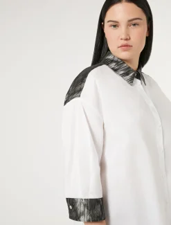 Marina Rinaldi Chemise en popeline de coton BLANCNEUTRE Outlet