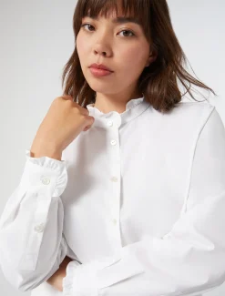 Marina Rinaldi Chemise en popeline de coton BLANCNEUTRE Outlet