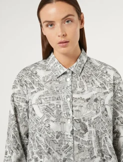 Marina Rinaldi Chemise en popeline de coton BLANCNEUTRE Sale
