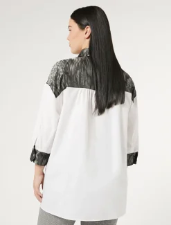 Marina Rinaldi Chemise en popeline de coton BLANCNEUTRE Outlet