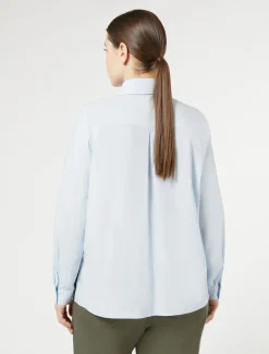 Marina Rinaldi Chemise en popeline de coton AZURE Sale