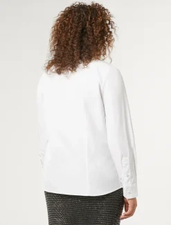 Marina Rinaldi Chemise en popeline de coton BLANCNEUTRE Outlet