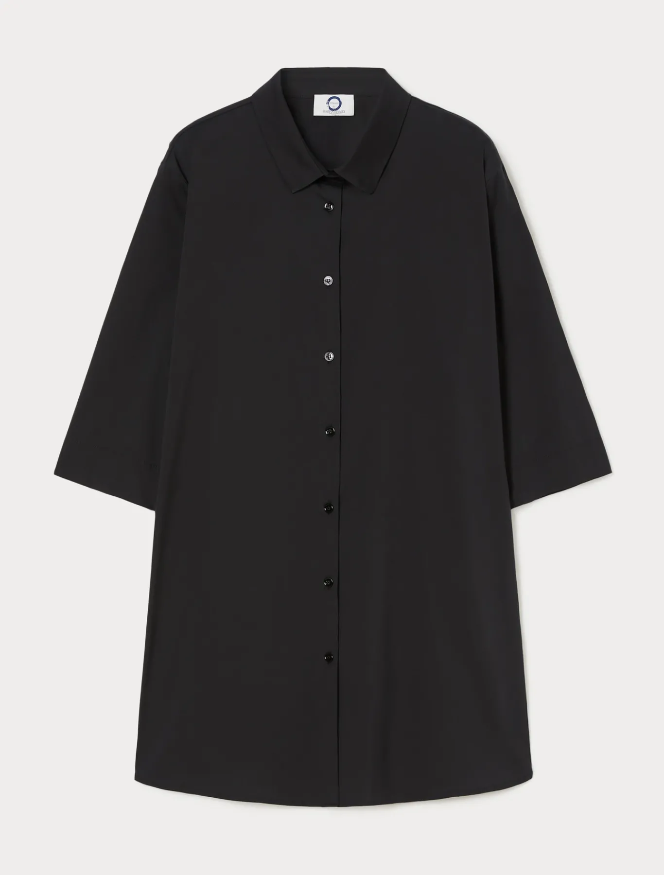 Marina Rinaldi Chemise en popeline de coton mélangé NOIR New