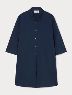 Marina Rinaldi Chemise en popeline de coton mélangé BLEUNUIT Clearance