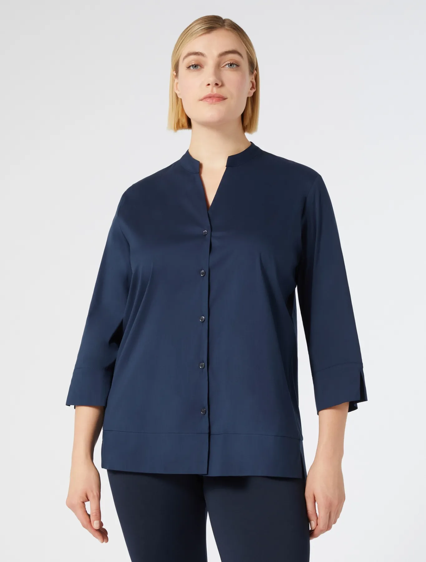 Marina Rinaldi Chemise en popeline stretch BLEUNUIT Sale