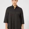 Marina Rinaldi Chemise en popeline stretch NOIR Clearance
