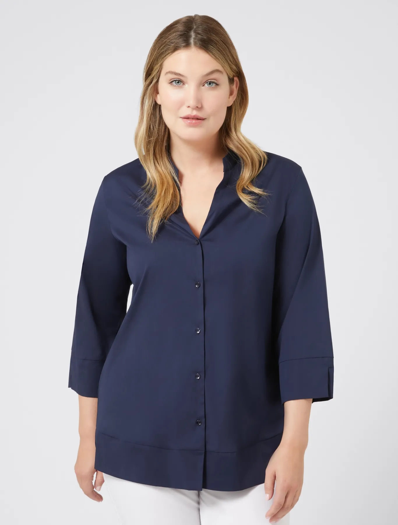 Marina Rinaldi Chemise en popeline stretch BLEUET Best