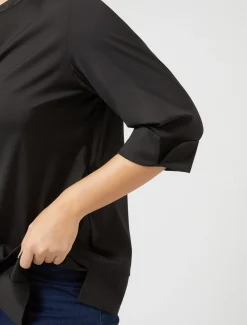 Marina Rinaldi Chemise en popeline stretch NOIR Sale