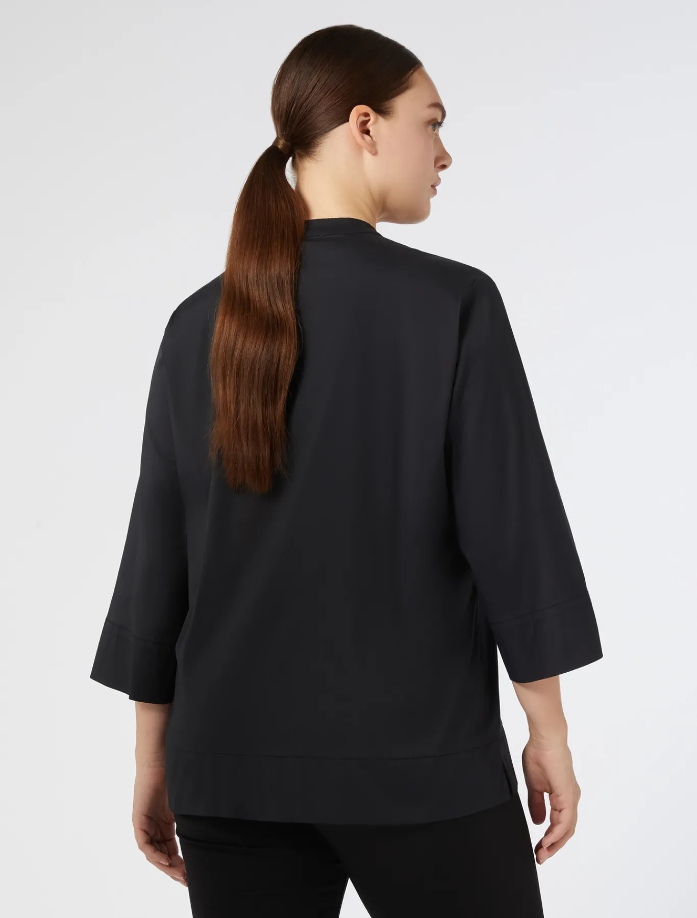 Marina Rinaldi Chemise en popeline stretch NOIR Discount
