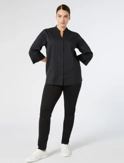 Marina Rinaldi Chemise en popeline stretch NOIR Discount
