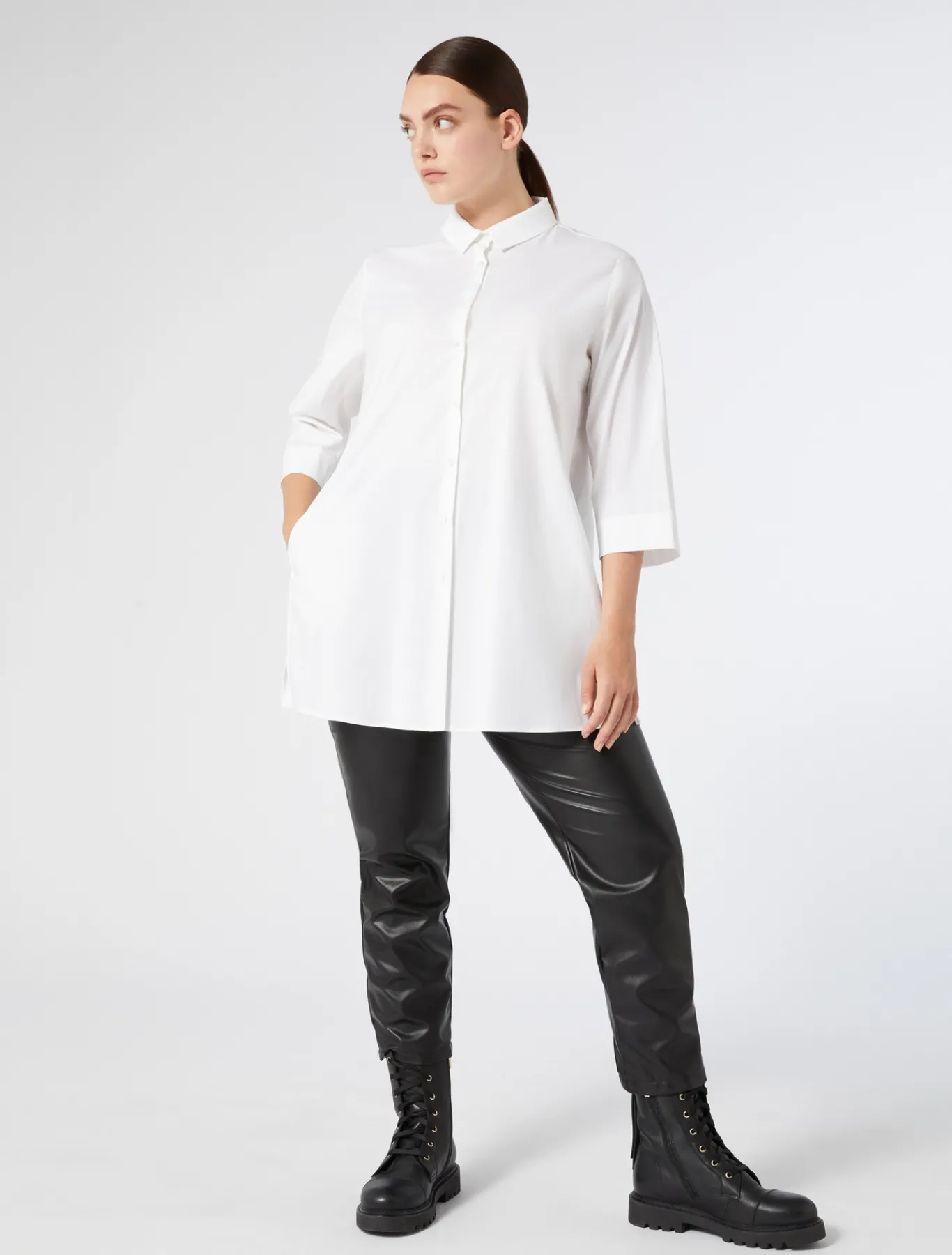 Marina Rinaldi Chemise en popeline stretch BLANCNEUTRE Hot