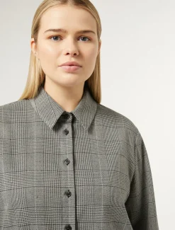 Marina Rinaldi Chemise en prince-de-Galles NOIR Hot