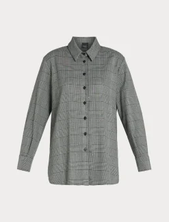 Marina Rinaldi Chemise en prince-de-Galles NOIR Hot