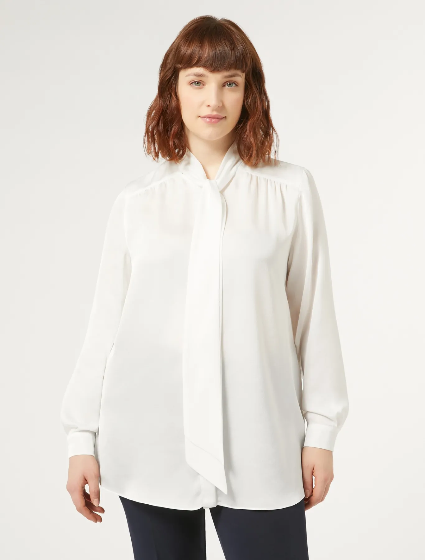 Marina Rinaldi Chemise en satin BLANC Outlet