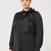 Marina Rinaldi Chemise en satin NOIR Clearance