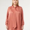 Marina Rinaldi Chemise en satin TERRECUITE Sale